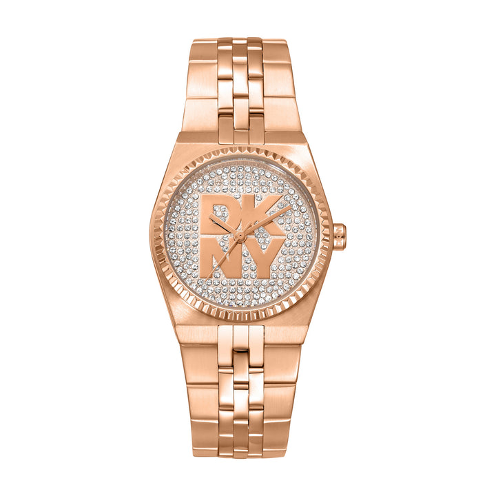 Quartz Rose Gold Round Dial Women's Watch - DK1L177M0235