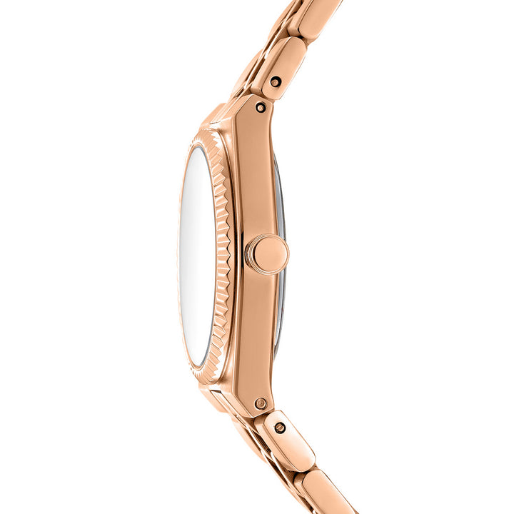 Quartz Rose Gold Round Dial Women's Watch - DK1L177M0235