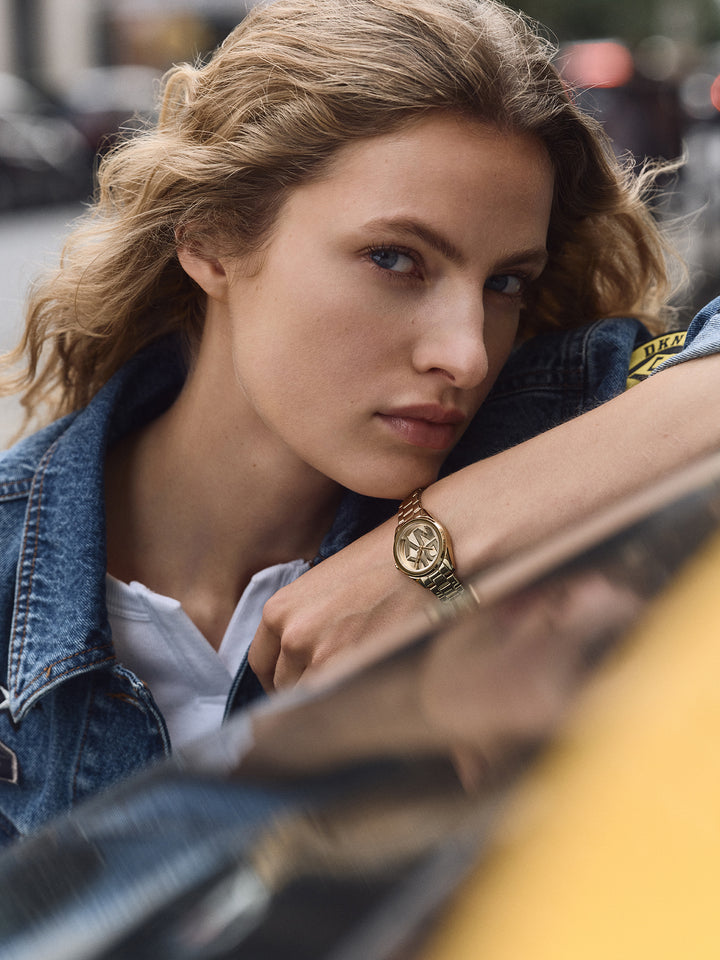 Eastside Mini Quartz Silver Round Dial Women's Watch - DK1L024M0135