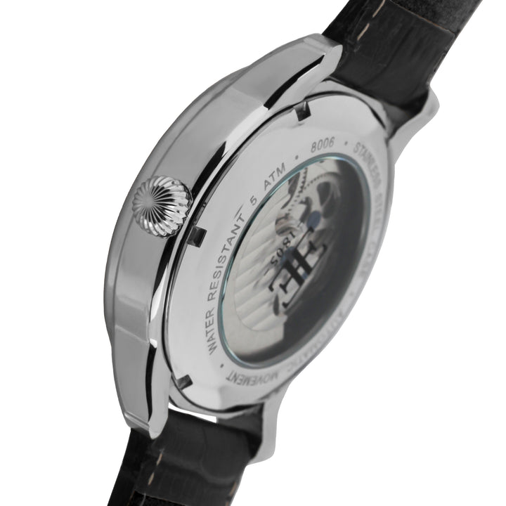 Longitude Automatic Dual Time Silver Round Dial Men&