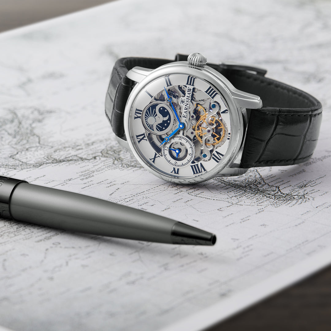 Longitude Automatic Dual Time Silver Round Dial Men&
