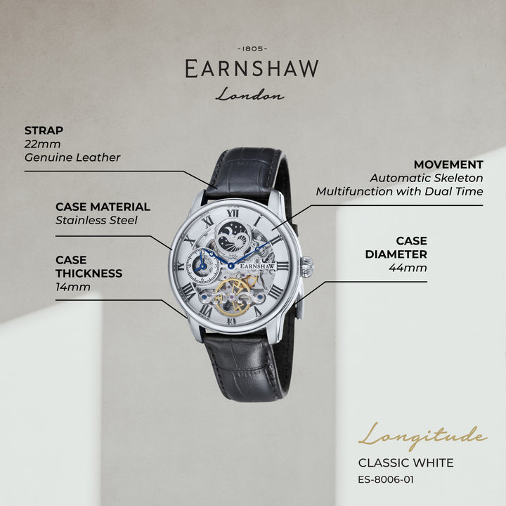 Longitude Dual Time Men's Watch -  ES-8006-01