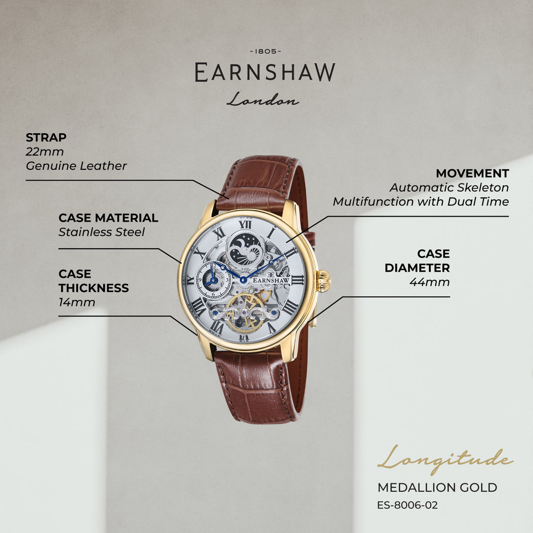 Longitude Dual Time Men's Watch -  ES-8006-02