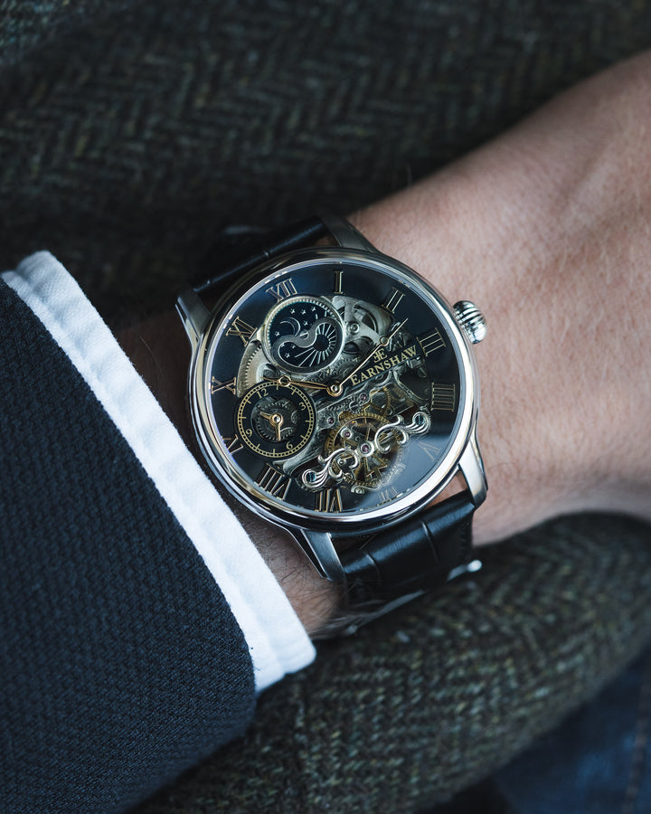 Longitude Automatic Dual Time Black Round Dial Men&