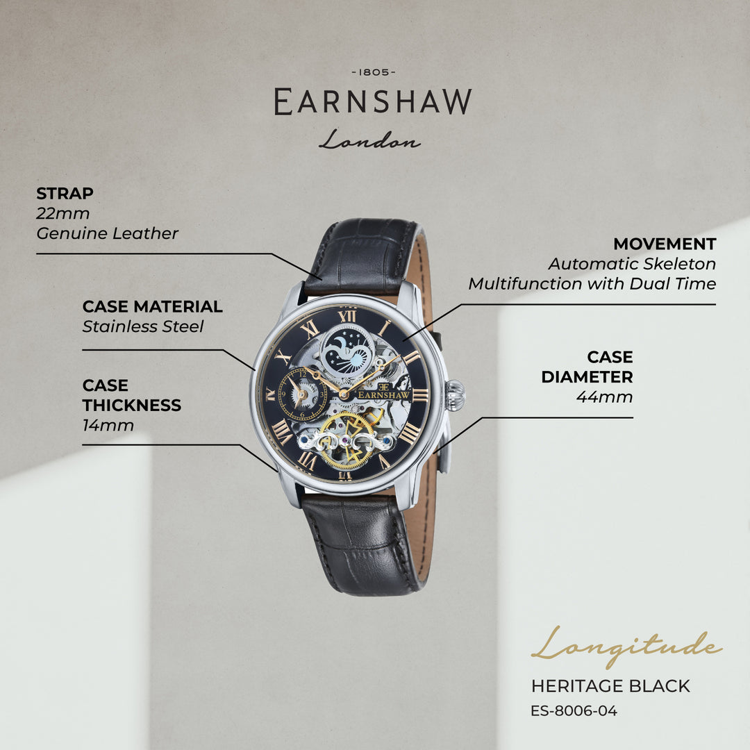 Longitude Dual Time Men's Watch -  ES-8006-04