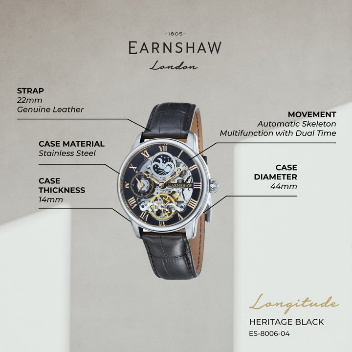 Longitude Dual Time Men's Watch -  ES-8006-04