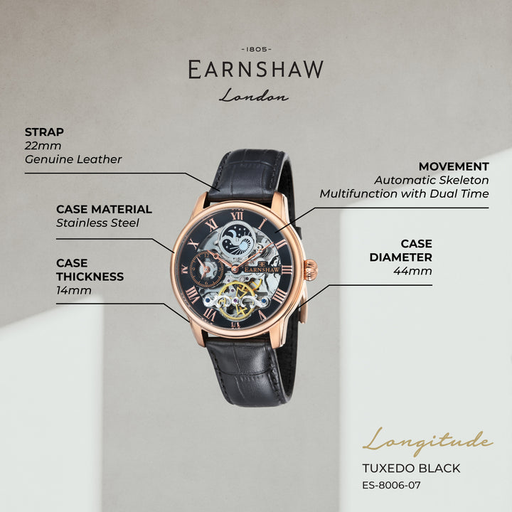 Longitude Dual Time Men's Watch -  ES-8006-07