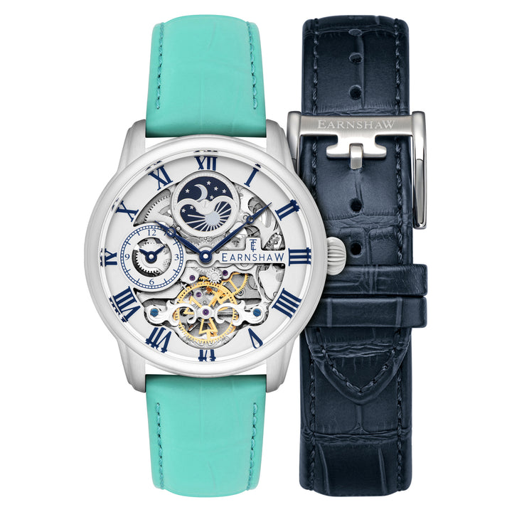 Longitude Diwali Edition Automatic Dual Time White Round Dial Men&