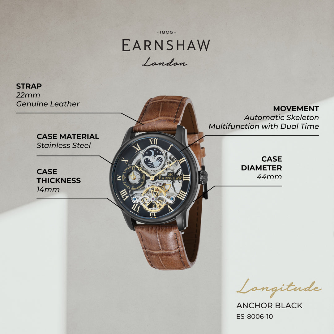 Longitude Dual Time Men's Watch -  ES-8006-10
