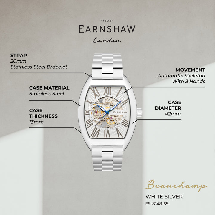 Beauchamp Automatic Skeleton Men's Watch -  ES-8148-55