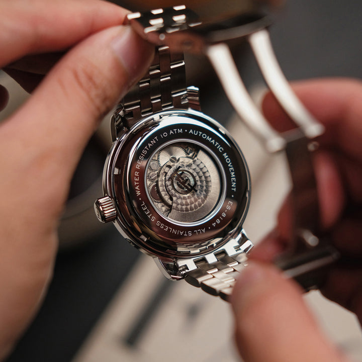 Retrograde Open Heart Automatic Men's Watch -  ES-8184-11