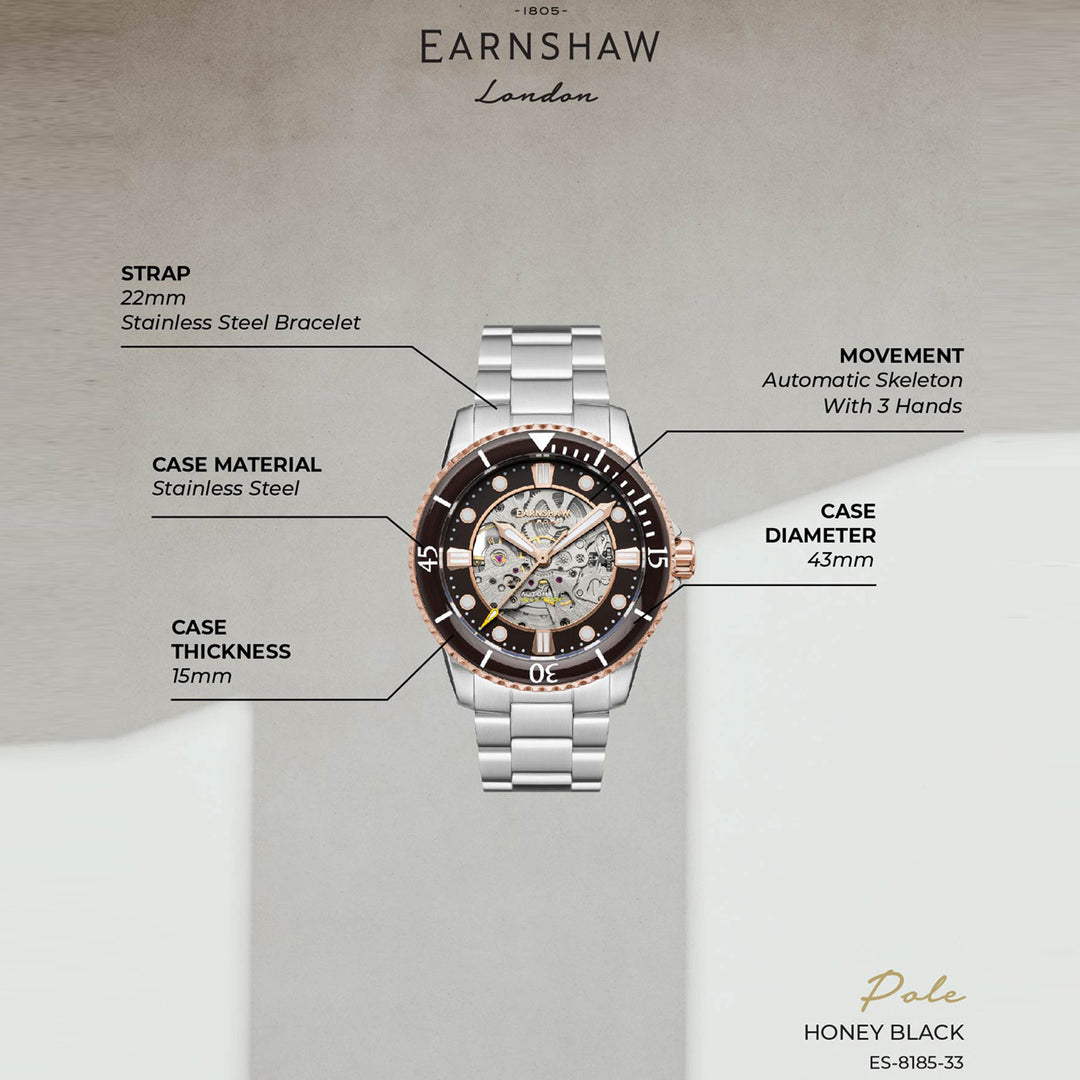 Admiral Pole Skeleton Automatic Men's Watch -  ES-8185-33