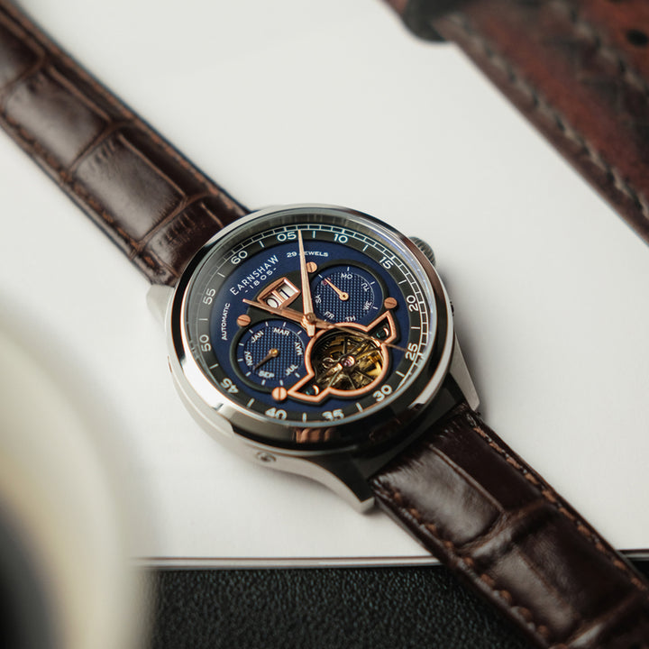 Baron Grand Date Calendar Open Heart Automatic Multifunction Men's Watch -  ES-8187-02