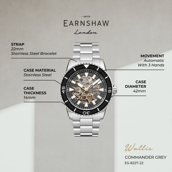 Limited Edition Skeleton Automatic With Additional Strap Men's Watch - ES-8227-22