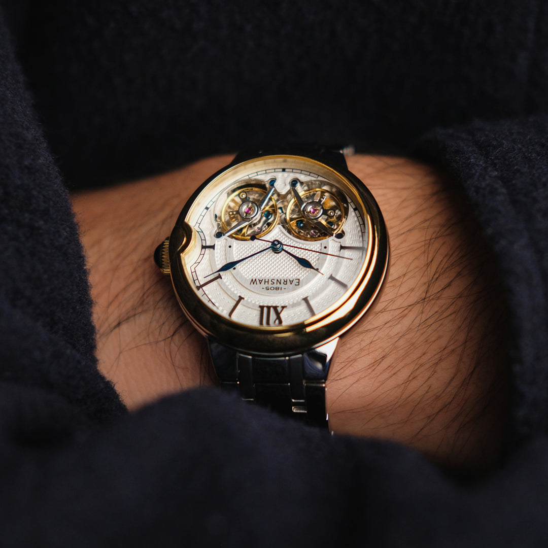 Barralier Double Heart Dual open Heart Men's Watch -  ES-8266-44