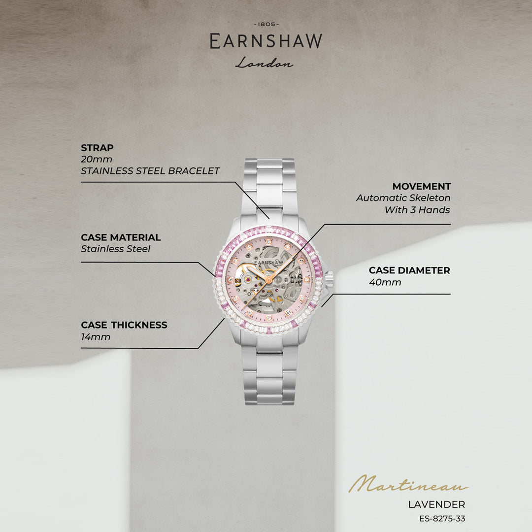 Ladies Martineau Automatic Skeleton Women's Watch -  ES-8275-33