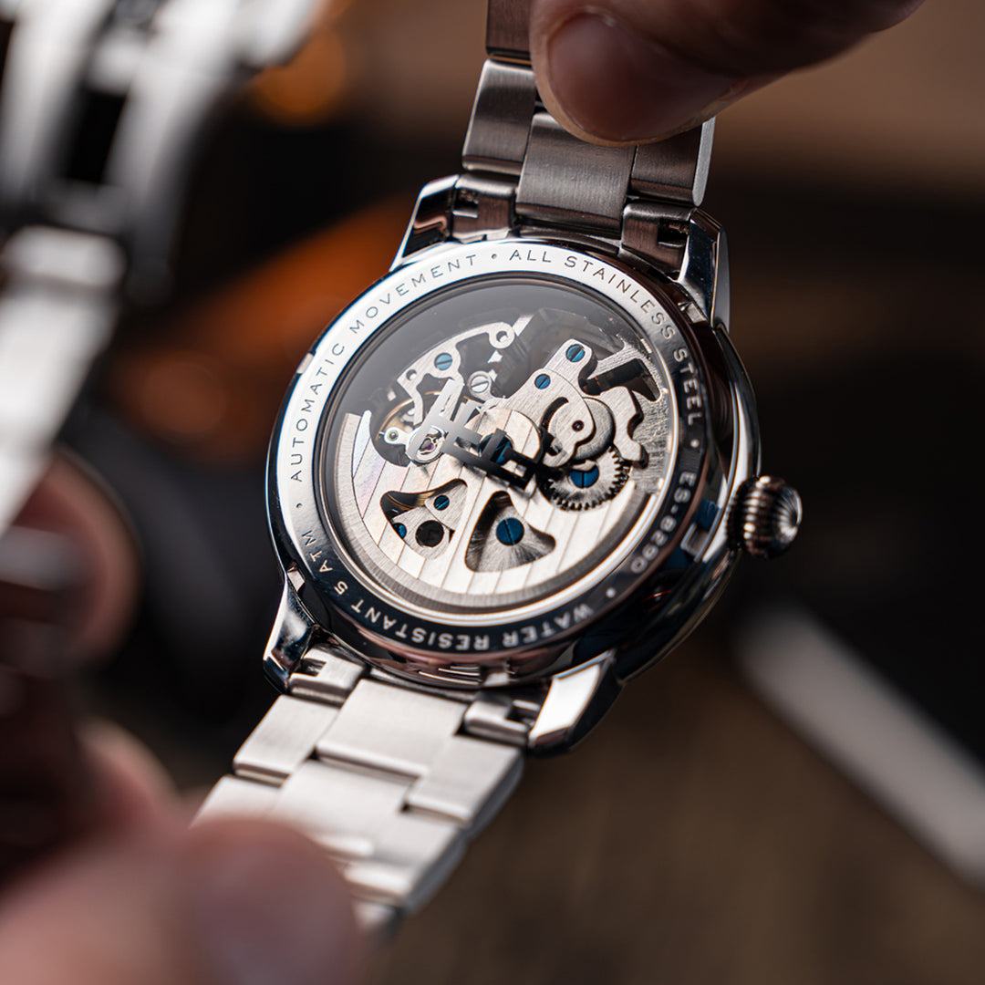 Cornwall Automatic Skeleton White Round Dial Men&