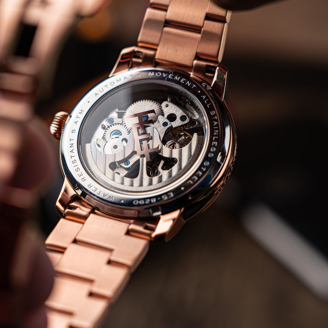 Cornwall Automatic Skeleton White Round Dial Men&