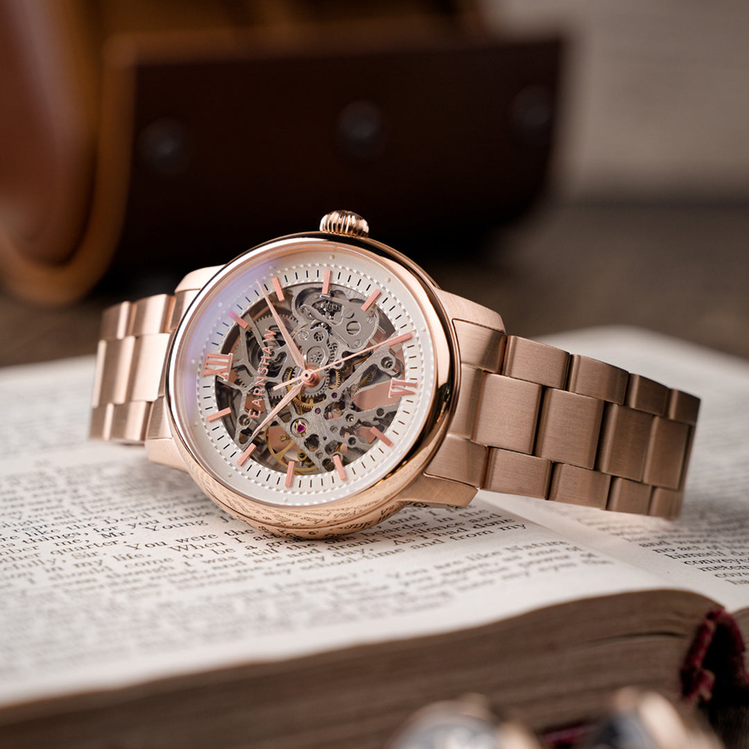 Cornwall Automatic Skeleton White Round Dial Men&