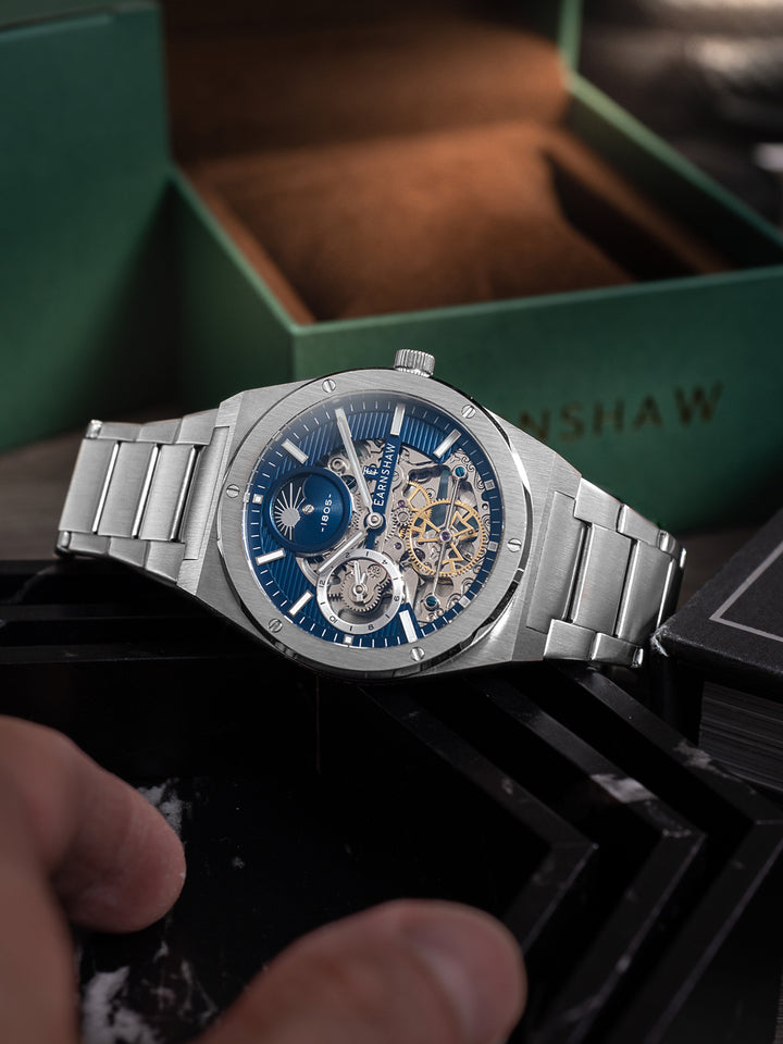Drake Dual Time & Moonphase Automatic Men's Watch -  ES-8291-22