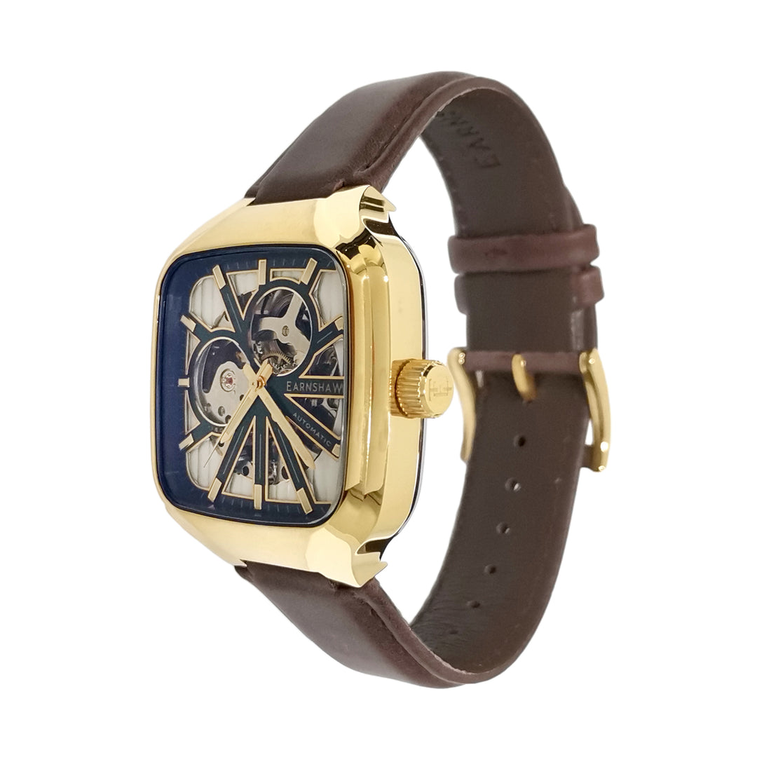 Paxton Skeleton  Automatic Green Square Dial Men's Watch - ES-8294-03