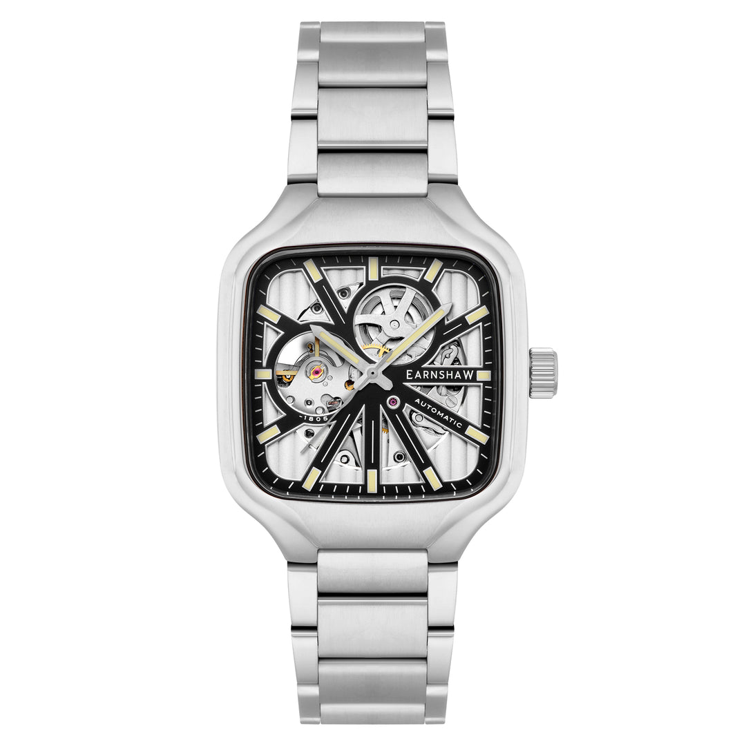 Paxton Skeleton  Automatic Black Square Dial Men's Watch - ES-8294-11