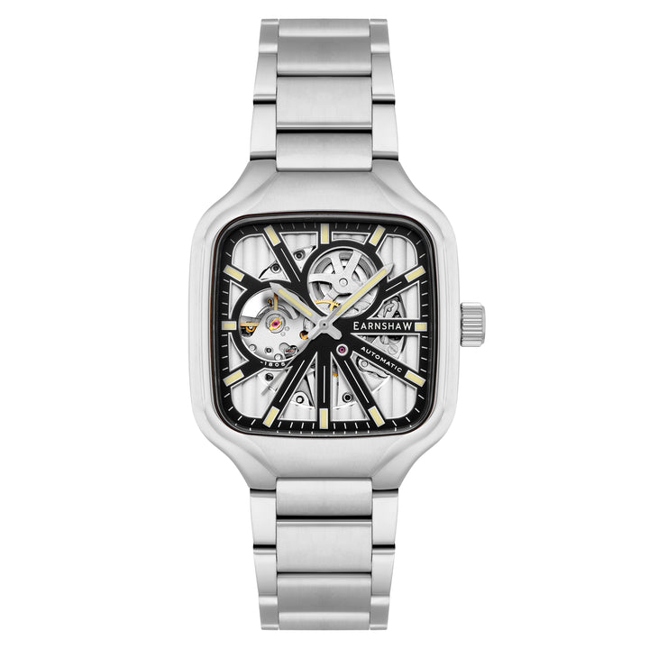 Paxton Skeleton  Automatic Black Square Dial Men's Watch - ES-8294-11