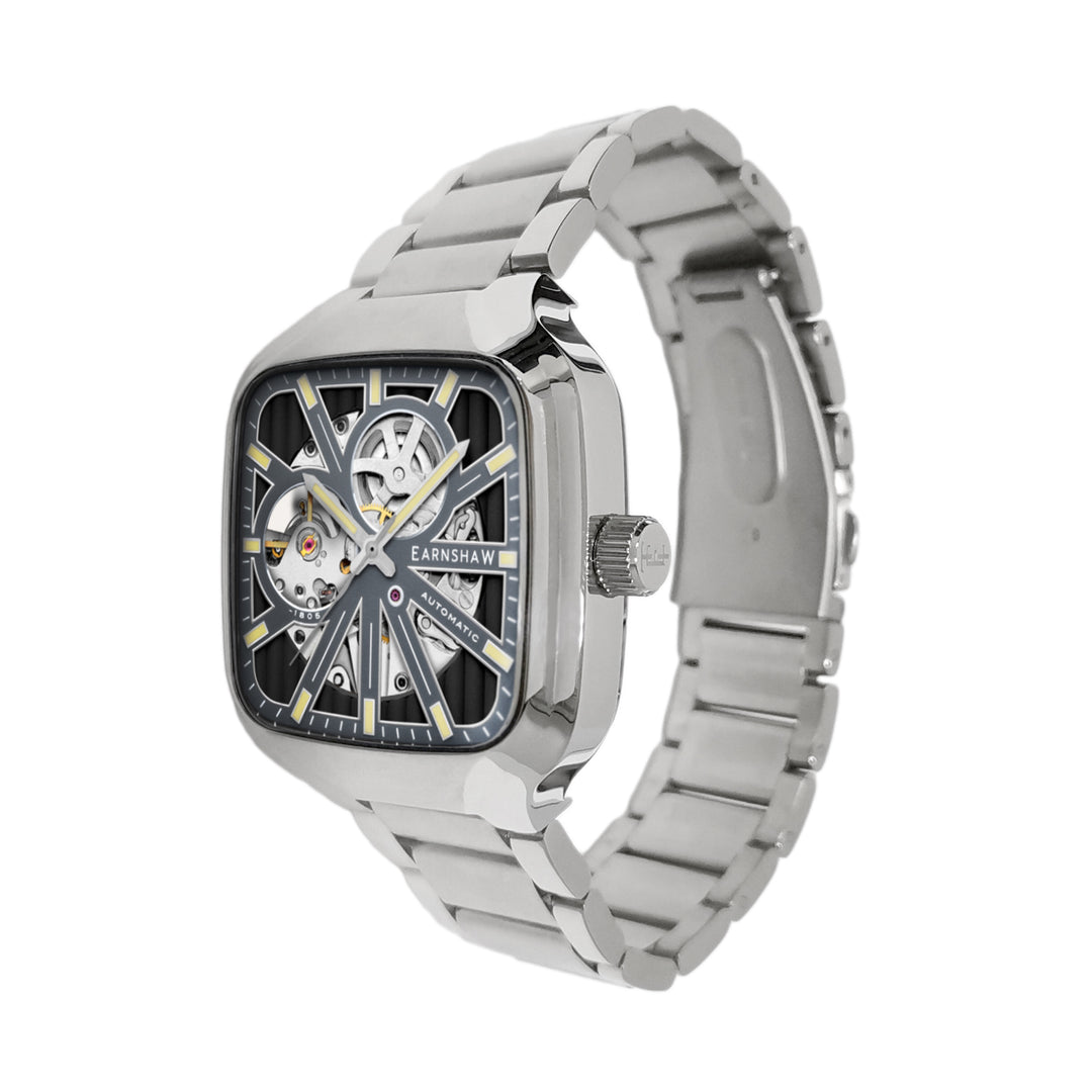 Paxton Skeleton  Automatic White Square Dial Men's Watch - ES-8294-22
