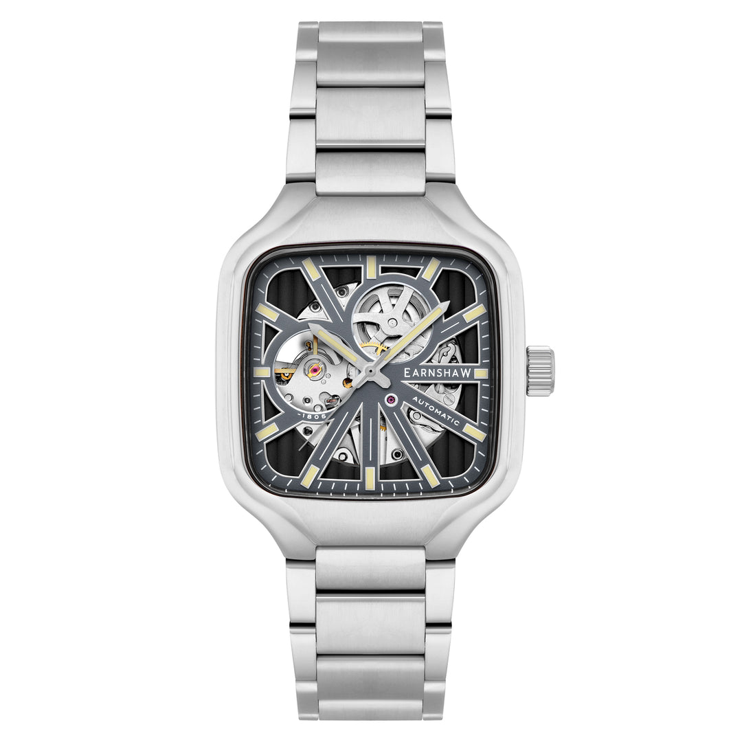 Paxton Skeleton  Automatic White Square Dial Men's Watch - ES-8294-22