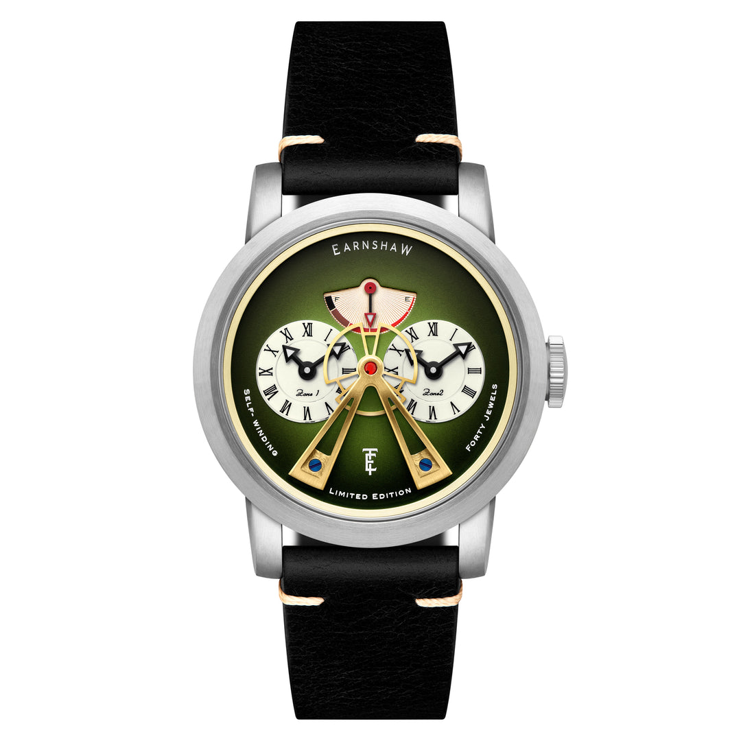 Beaufort Power Reserve Dual Time Automatic Round Dial Men's Watch - ES-8306-09