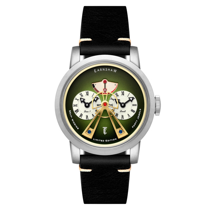 Beaufort Power Reserve Dual Time Automatic Round Dial Men's Watch - ES-8306-09