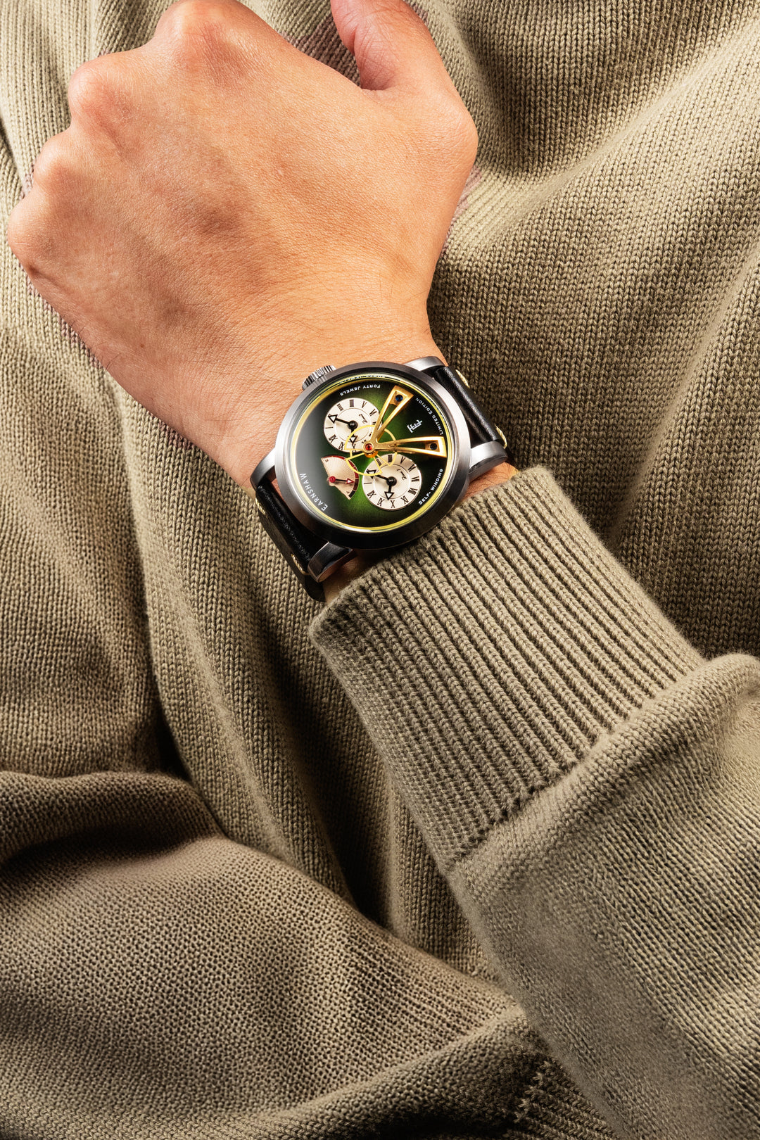 Beaufort Power Reserve Dual Time Automatic Round Dial Men's Watch - ES-8306-09