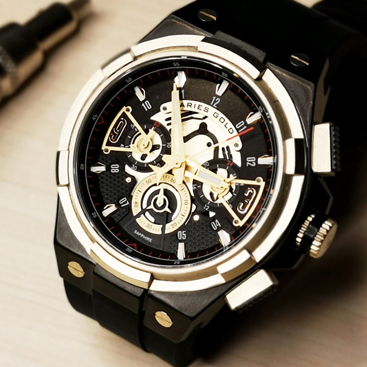 Lightning Quartz Men's Watch - G 7016 BKG-BKG