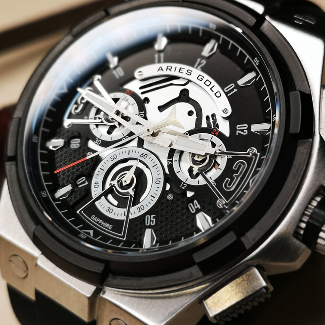 Lightning Quartz Men's Watch - G 7016 SBK-BK