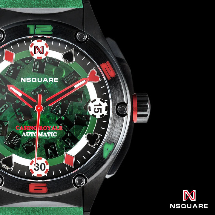 Casino Royale Limited Edition Automatic 21 Jewels Men's Watch - G0544-N40.1 GREEN STRAP