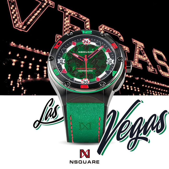 Casino Royale Limited Edition Automatic 21 Jewels Men's Watch - G0544-N40.1 GREEN STRAP
