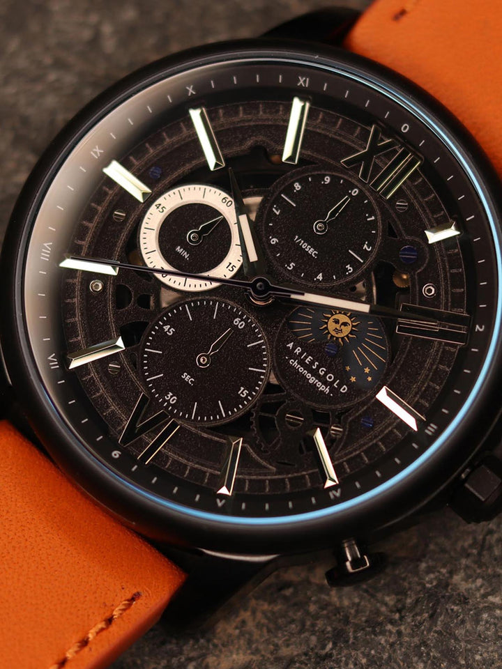 Belfast Moon Quartz Men's Watch - G 7013 BK-BK