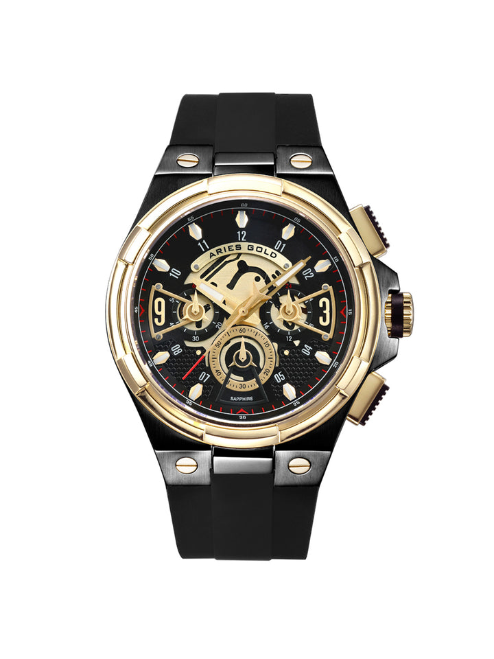 Lightning Quartz Men's Watch - G 7016 BKG-BKG