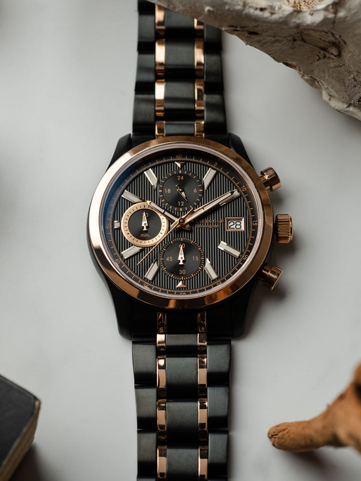 Champion 7020 Chronograph Men's Watch -  G 7020 BKRG-BKRG