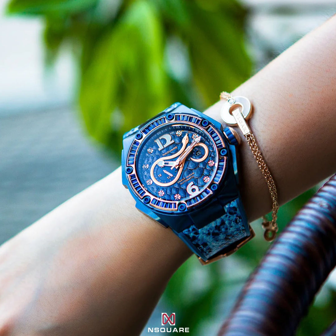 Snakequeen Automatic Swarovski Crystal Women's Watch - L0471-N11.10