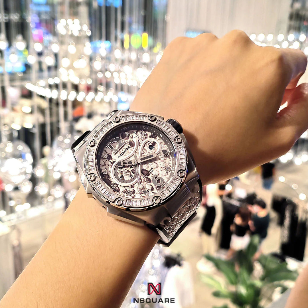 Snakequeen Automatic Swarovski Crystal Women's Watch - L0471-N11.2