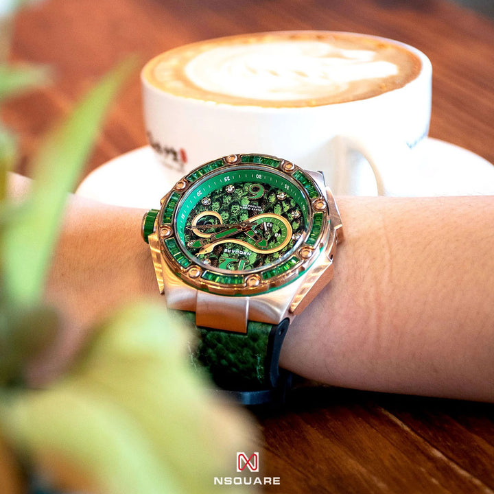 Snakequeen Automatic Swarovski Crystal Women's Watch - L0471-N11.3