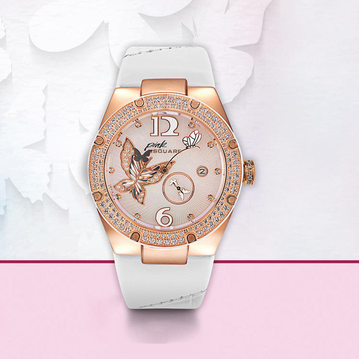 Pink Gracefully Swarovski crystal Automatic Women's Watch - L0519-NP01.2
