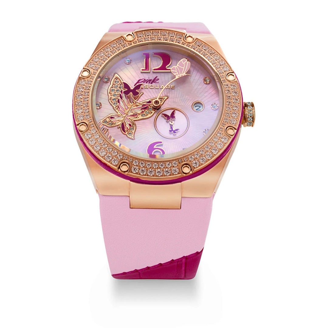 Pink Gracefully Swarovski crystal Automatic Women's Watch - L0519-NP01.3