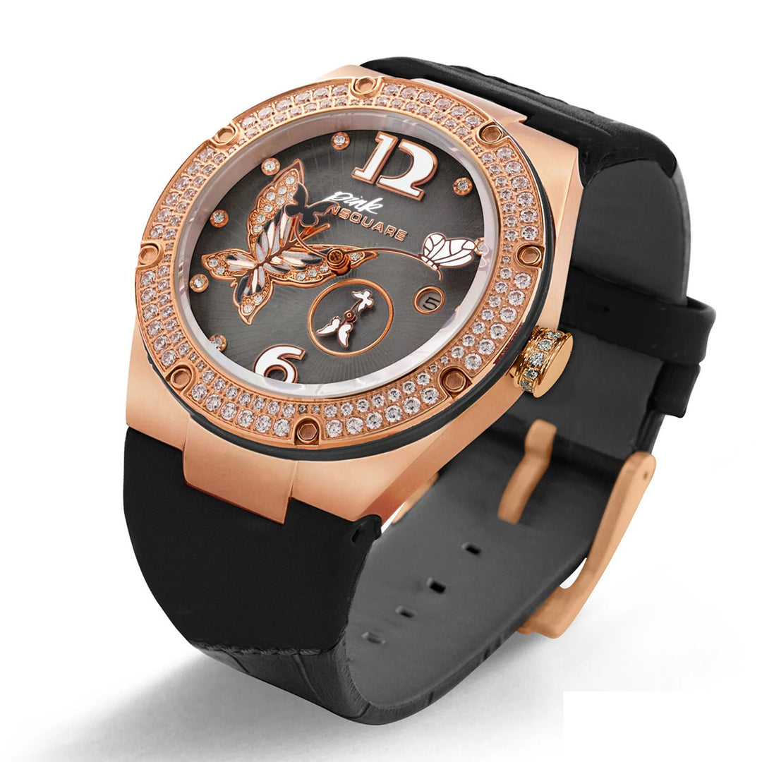 Pink Gracefully Swarovski crystal Automatic Women's Watch - L0519-NP01.5