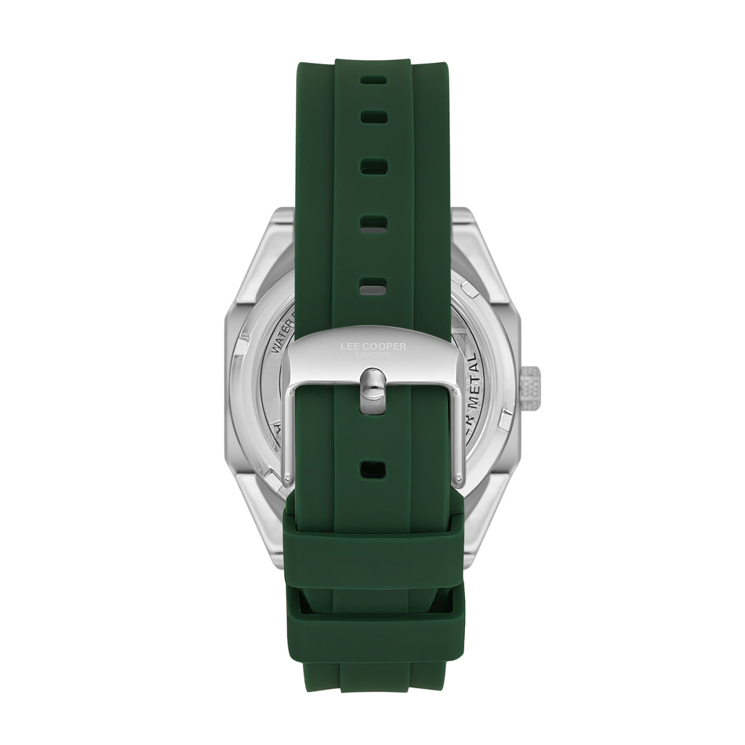 Multifunction Green Square Dial Men's Watch - LC08061.377