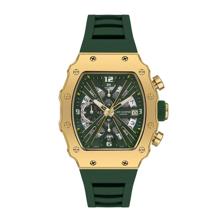Multifunction Green Tonneau Dial Men's Watch - LC08062.177