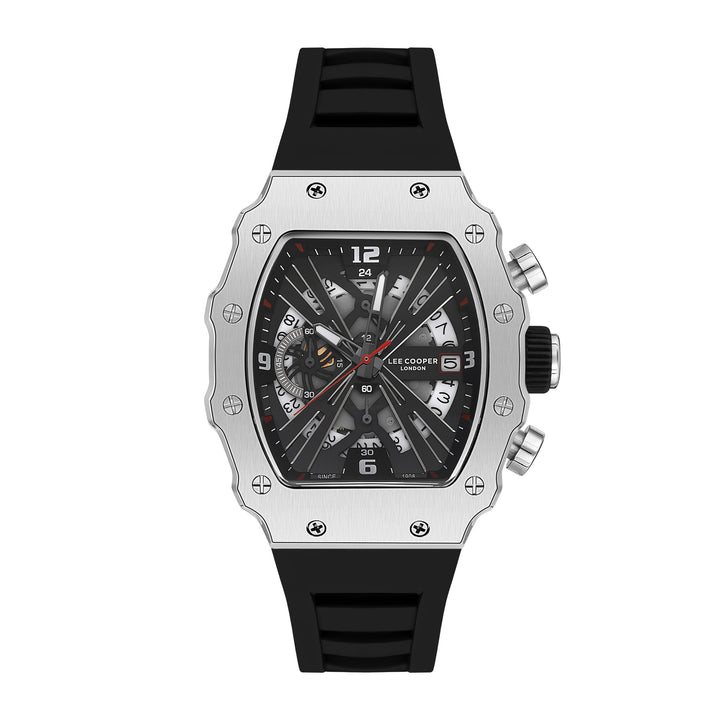 Multifunction Black Tonneau Dial Men's Watch - LC08062.351