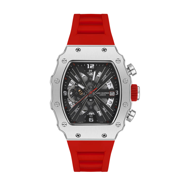 Multifunction Black Tonneau Dial Men's Watch - LC08062.388