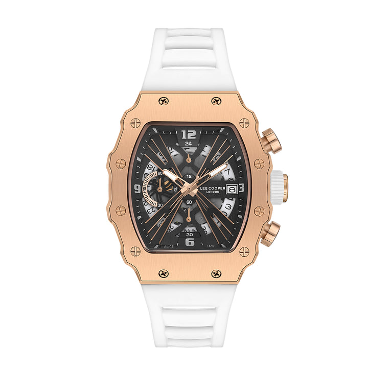 Multifunction Black Tonneau Dial Men's Watch - LC08062.563